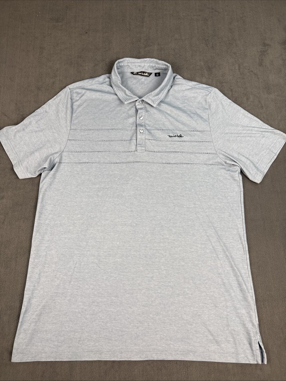 Mens Travis Mathew Golf Short Sleeve Polo Blue 2XL